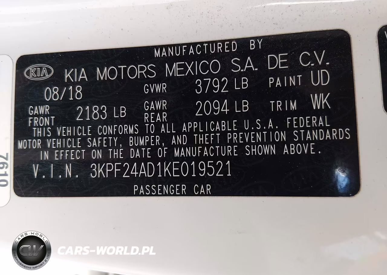 2019 Kia Forte Lxs VIN:3KPF24AD1KE019521 - 9