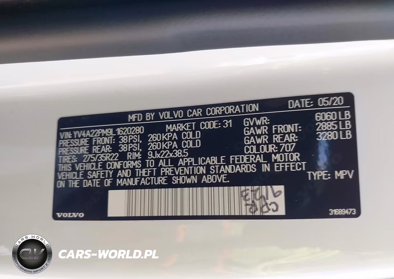 2020 Volvo Xc90 T6 R-Design 7 Passenger VIN:YV4A22PM9L1620280 - 9