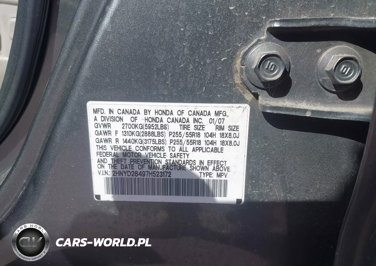2007 Acura Mdx Technology Package VIN:2HNYD28497H523172 - 9
