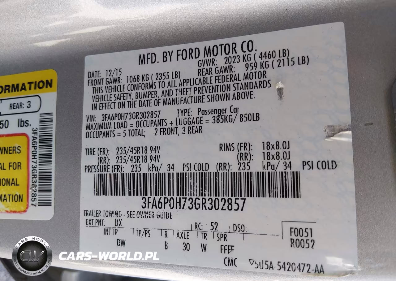2016 Ford Fusion Se VIN:3FA6P0H73GR302857 - 9