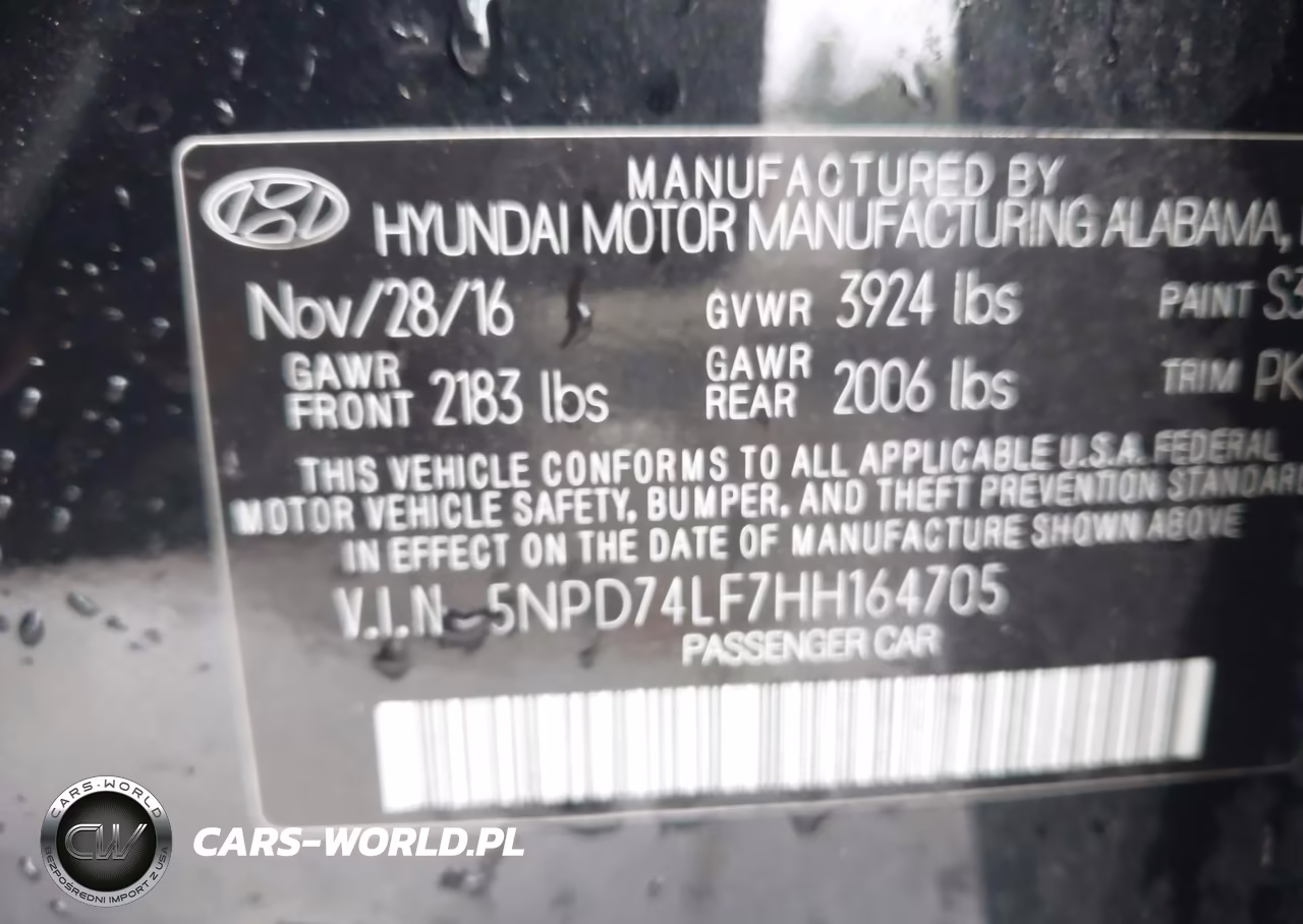 2017 Hyundai Elantra Se VIN:5NPD74LF7HH164705 - 9