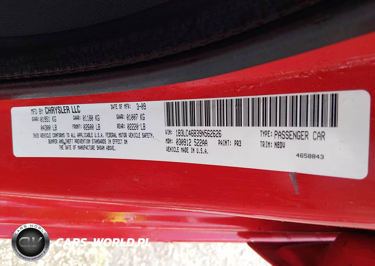 2009 Dodge Avenger Se-Sxt VIN:1B3LC46B39N562626 - 9