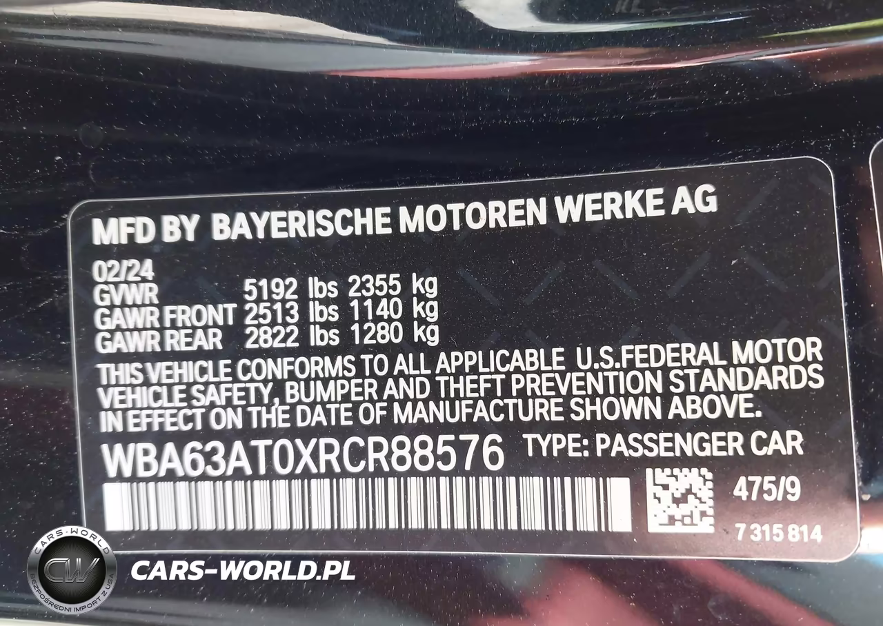 2024 BMW M440I xDrive VIN:WBA63AT0XRCR88576 - 9