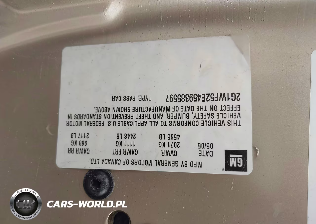 2005 Chevrolet Impala VIN:2G1WF52E459385597 - 9