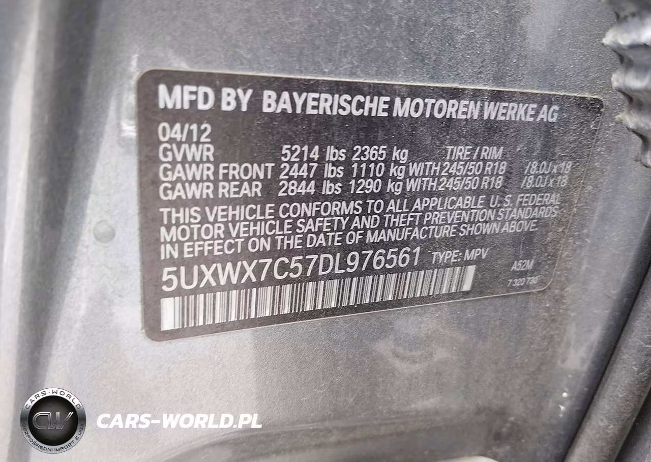 2013 BMW X3 xDrive35I VIN:5UXWX7C57DL976561 - 9