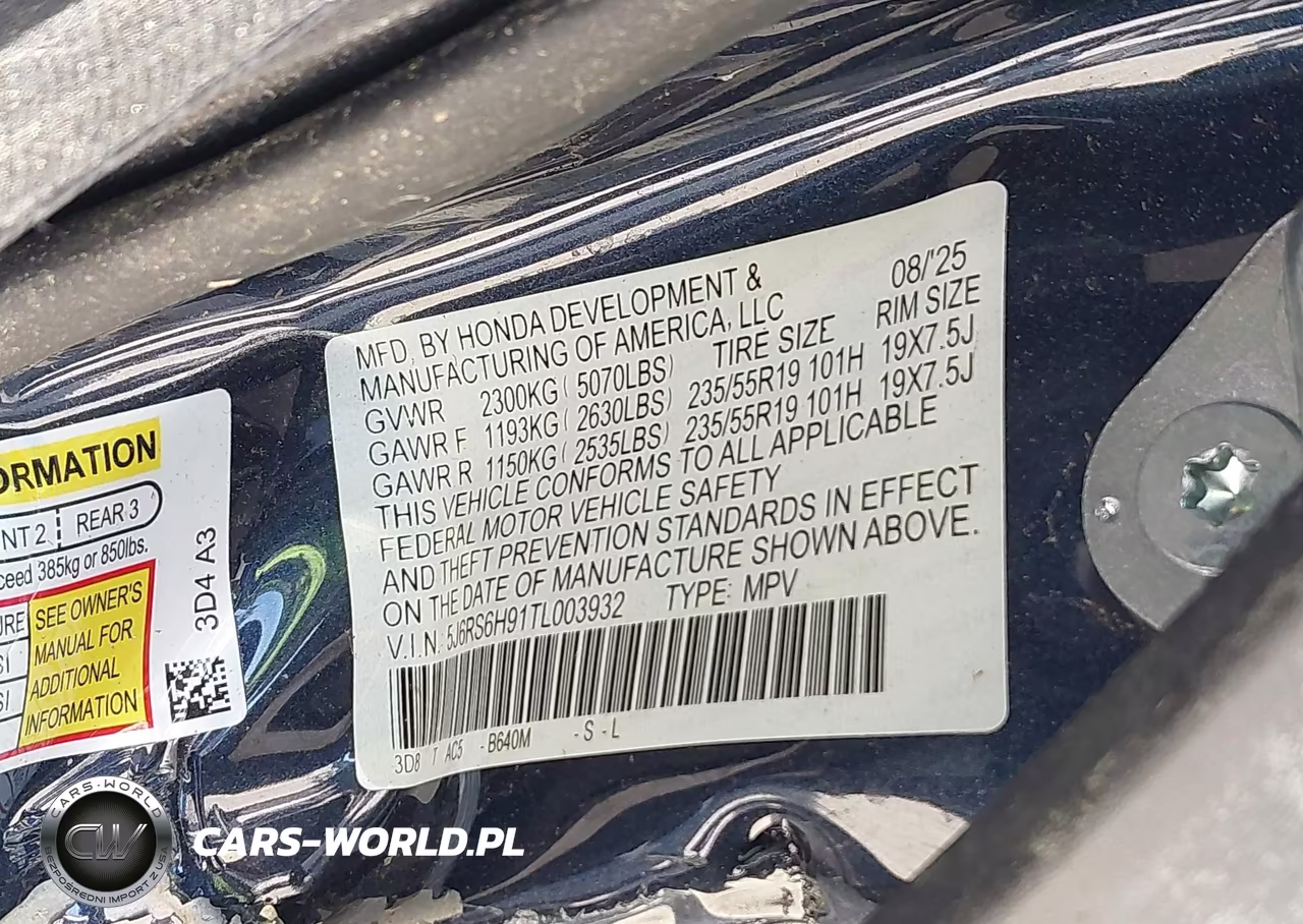 2026 Honda Cr-V Hybrid Awd Sport Touring VIN:5J6RS6H91TL003932 - 9