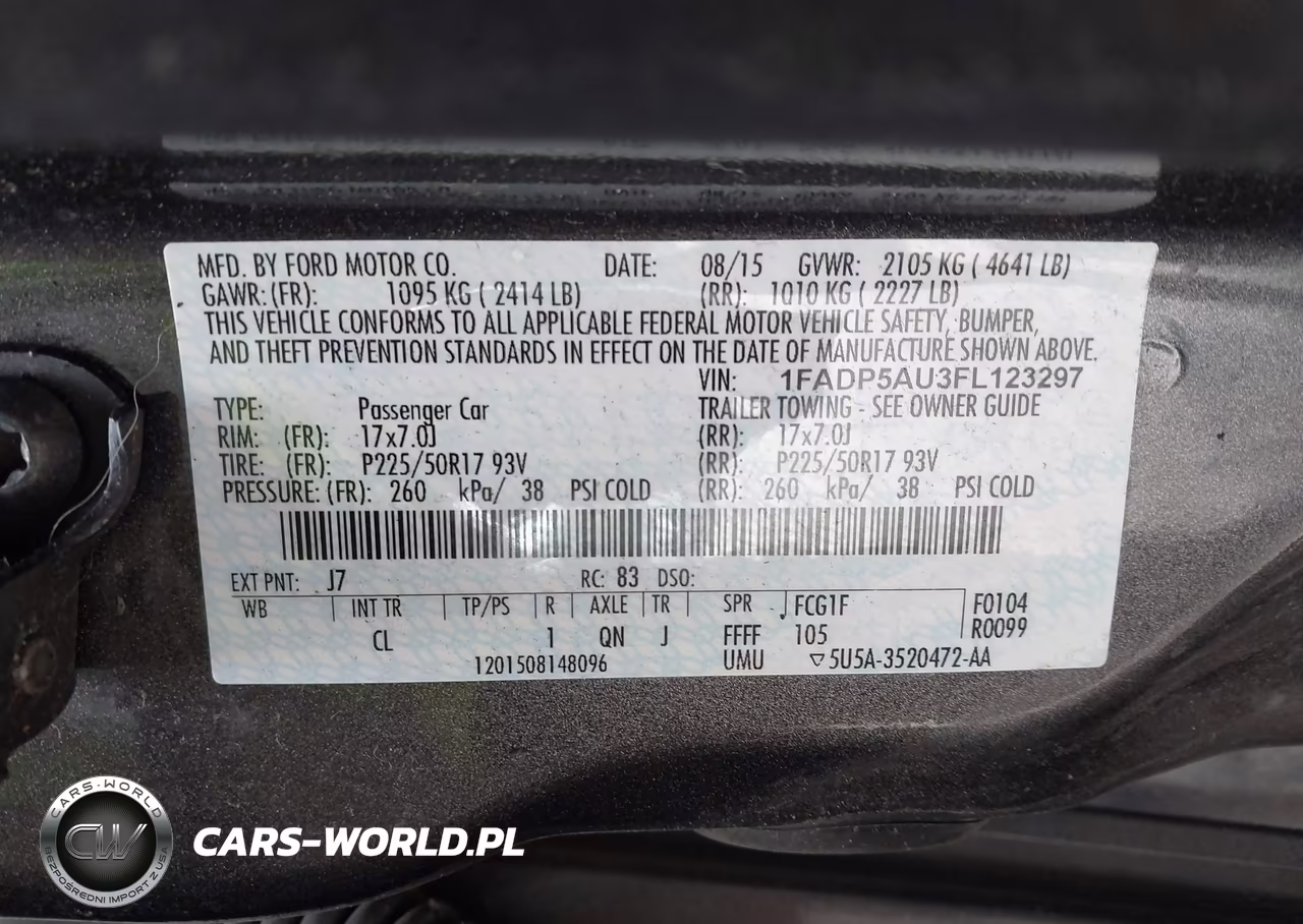 2015 Ford C-Max Hybrid Se VIN:1FADP5AU3FL123297 - 9
