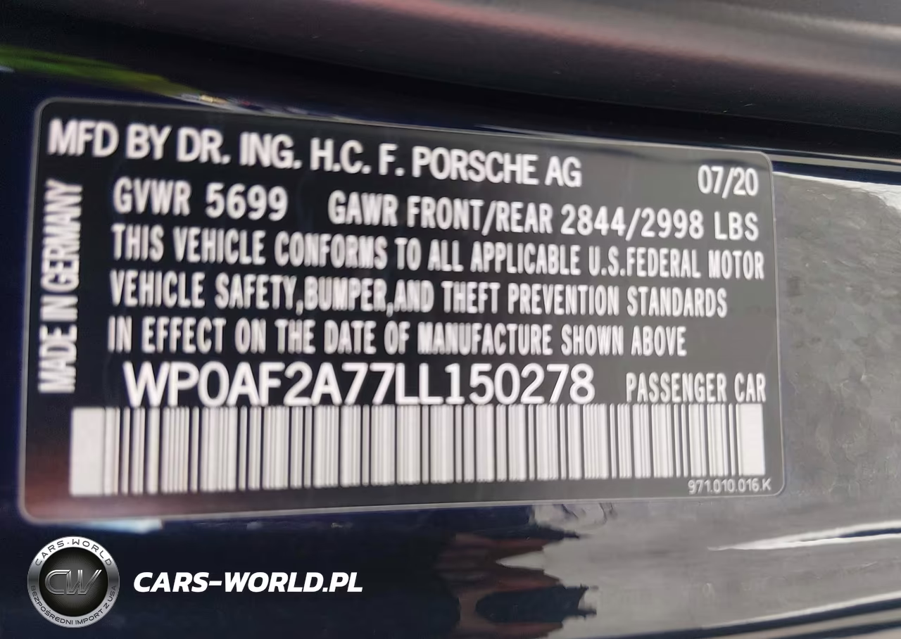 2020 Porsche Panamera Turbo VIN:WP0AF2A77LL150278 - 9