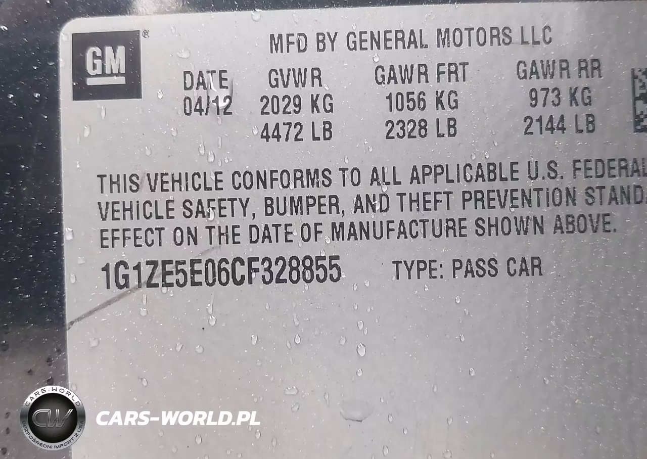 2012 Chevrolet Malibu 1Lz VIN:1G1ZE5E06CF328855 - 9