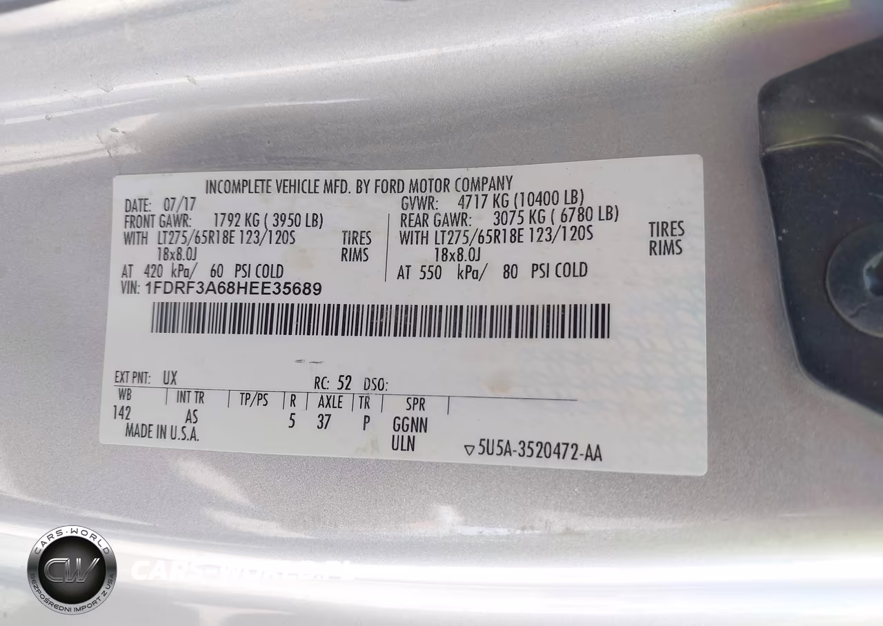 2017 Ford F-350 Xl VIN:1FDRF3A68HEE35689 - 9