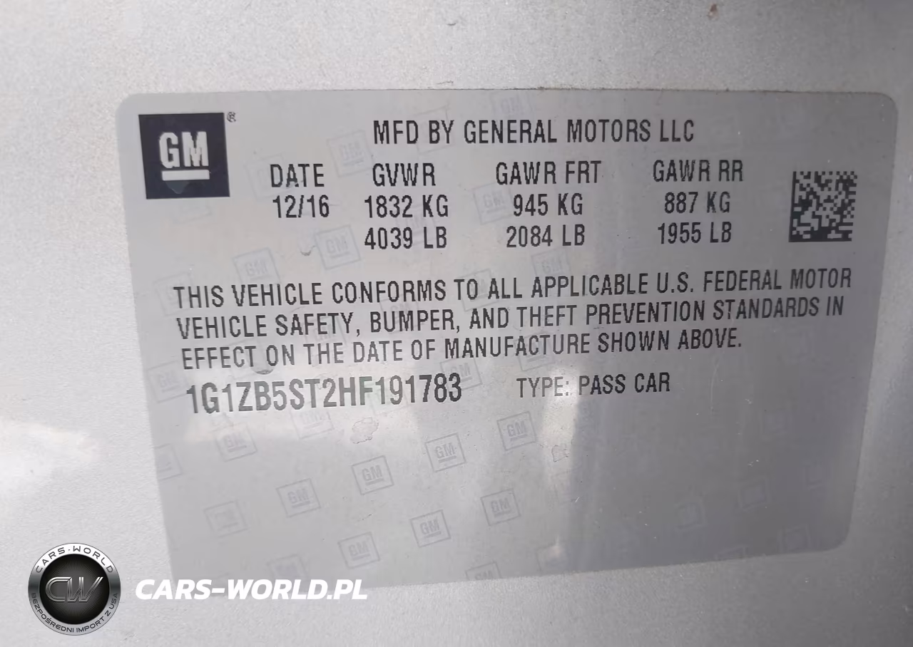 2017 Chevrolet Malibu Ls VIN:1G1ZB5ST2HF191783 - 9