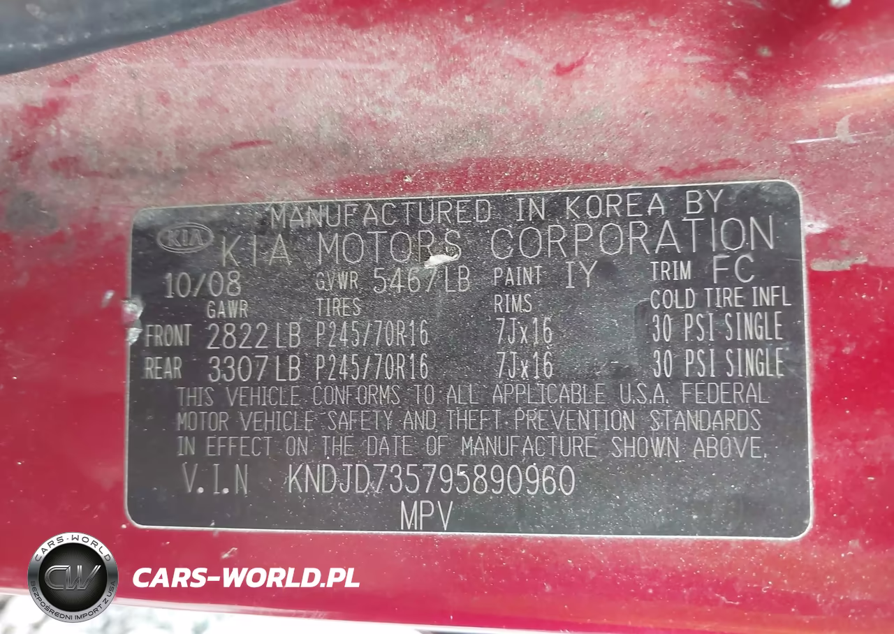 2009 Kia Sorento Lx VIN:KNDJD735795890960 - 9