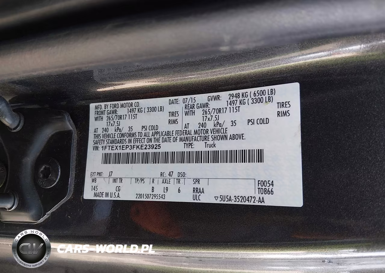 2015 Ford F-150 Xl VIN:1FTEX1EP3FKE23925 - 9