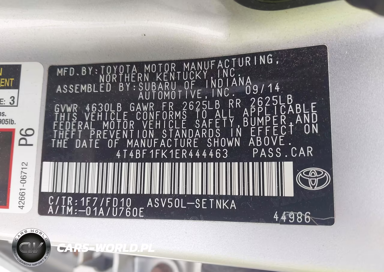 2014 Toyota Camry Le VIN:4T4BF1FK1ER444463 - 9