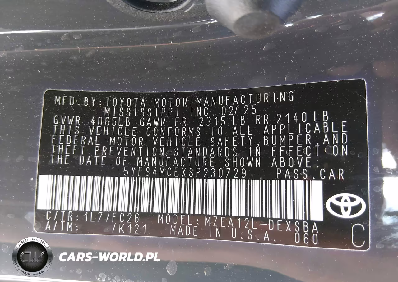 2025 Toyota Corolla Se VIN:5YFS4MCEXSP230729 - 9