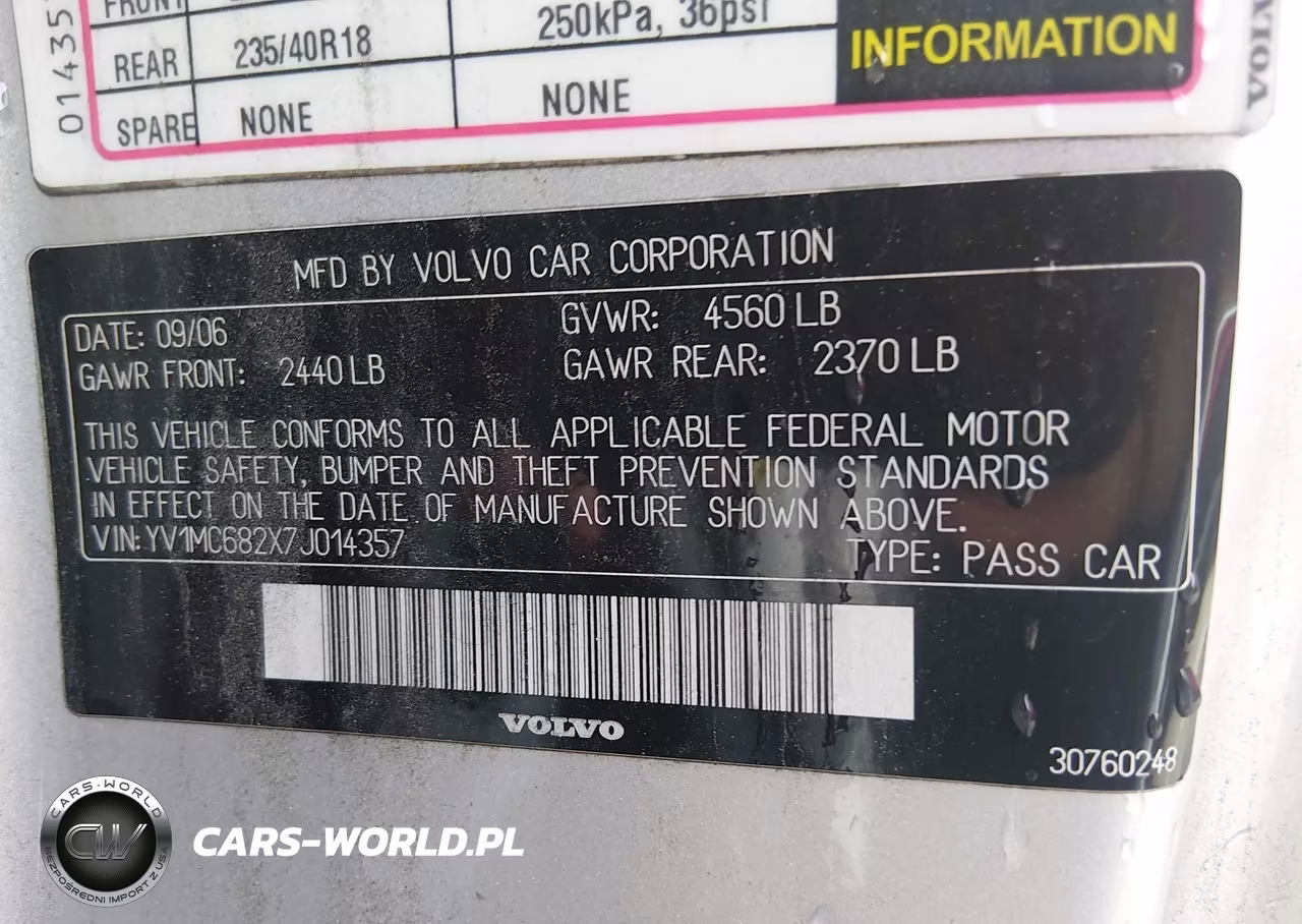 2007 Volvo C70 T5 VIN:YV1MC682X7J014357 - 9