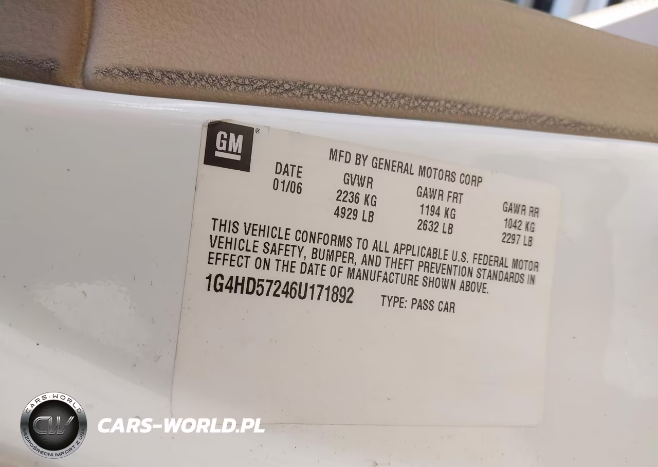 2006 Buick Lucerne Cxl VIN:1G4HD57246U171892 - 9