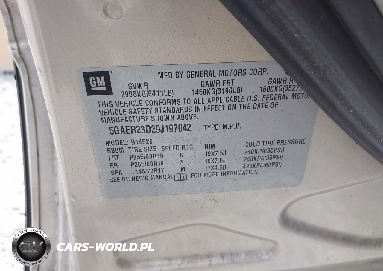 2009 Buick Enclave Cxl VIN:5GAER23D29J197042 - 9