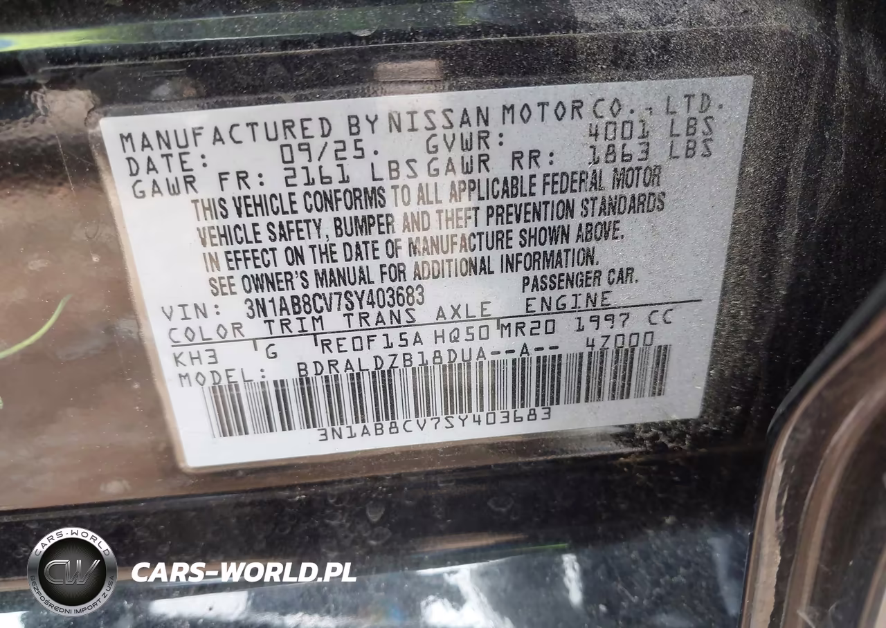 2025 Nissan Sentra Sv VIN:3N1AB8CV7SY403683 - 9