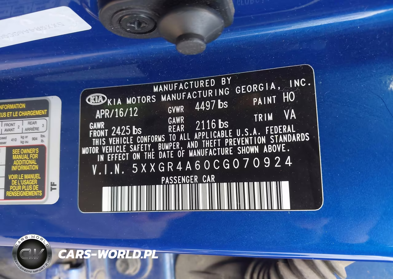 2012 Kia Optima Sx VIN:5XXGR4A60CG070924 - 9