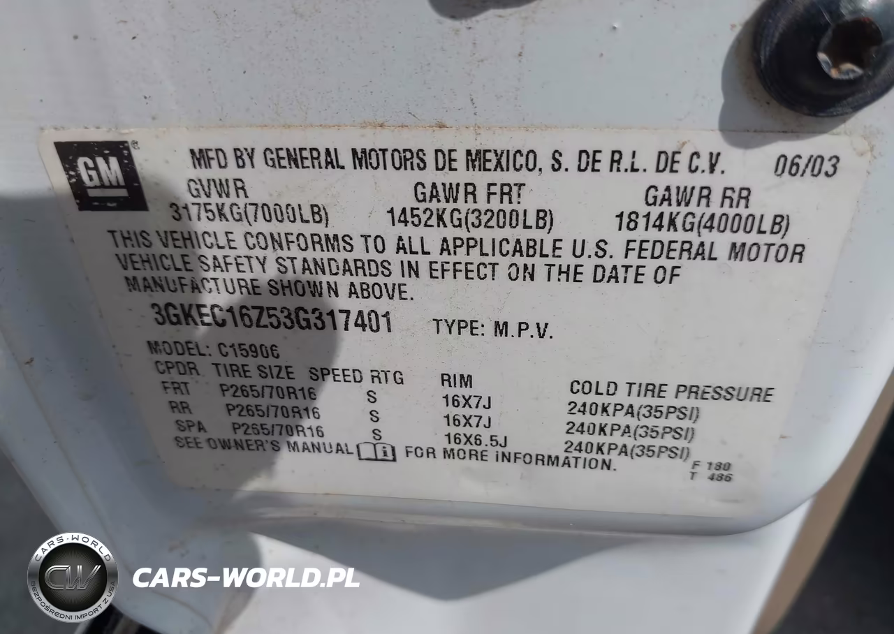 2003 GMC Yukon Xl 1500 Slt VIN:3GKEC16Z53G317401 - 9
