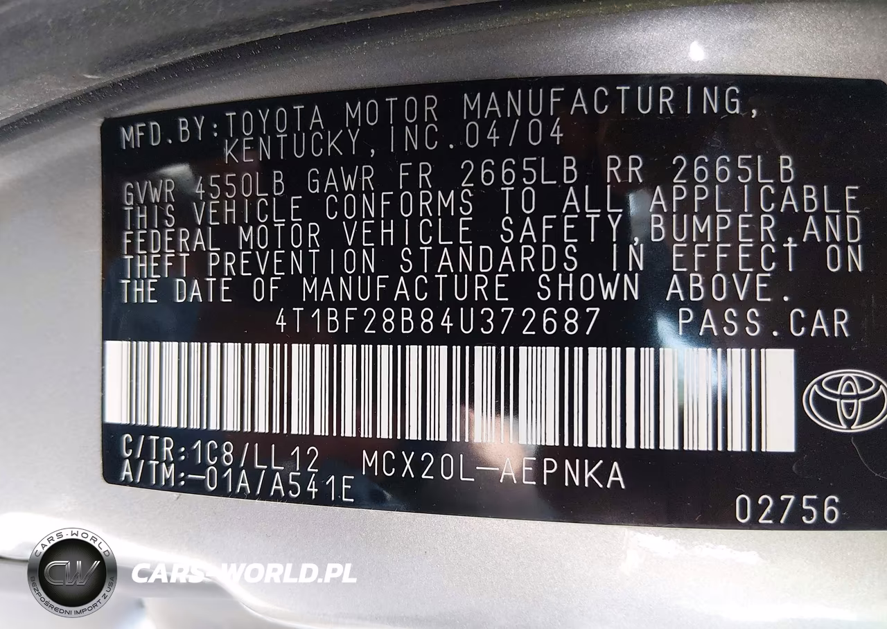 2004 Toyota Avalon Xl VIN:4T1BF28B84U372687 - 9