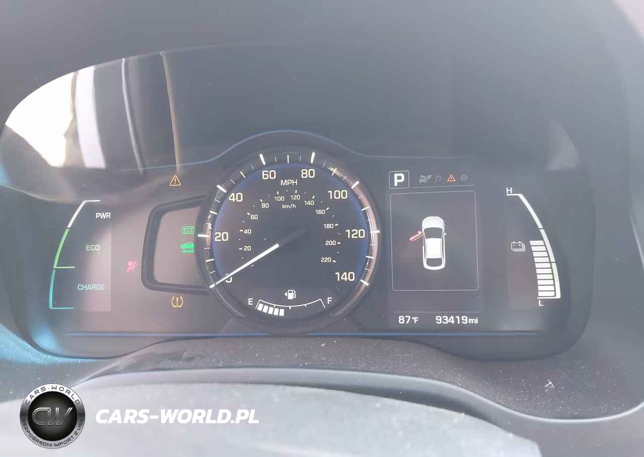 2017 Hyundai Ioniq Hybrid Blue VIN:KMHC65LC1HU022233 - 7