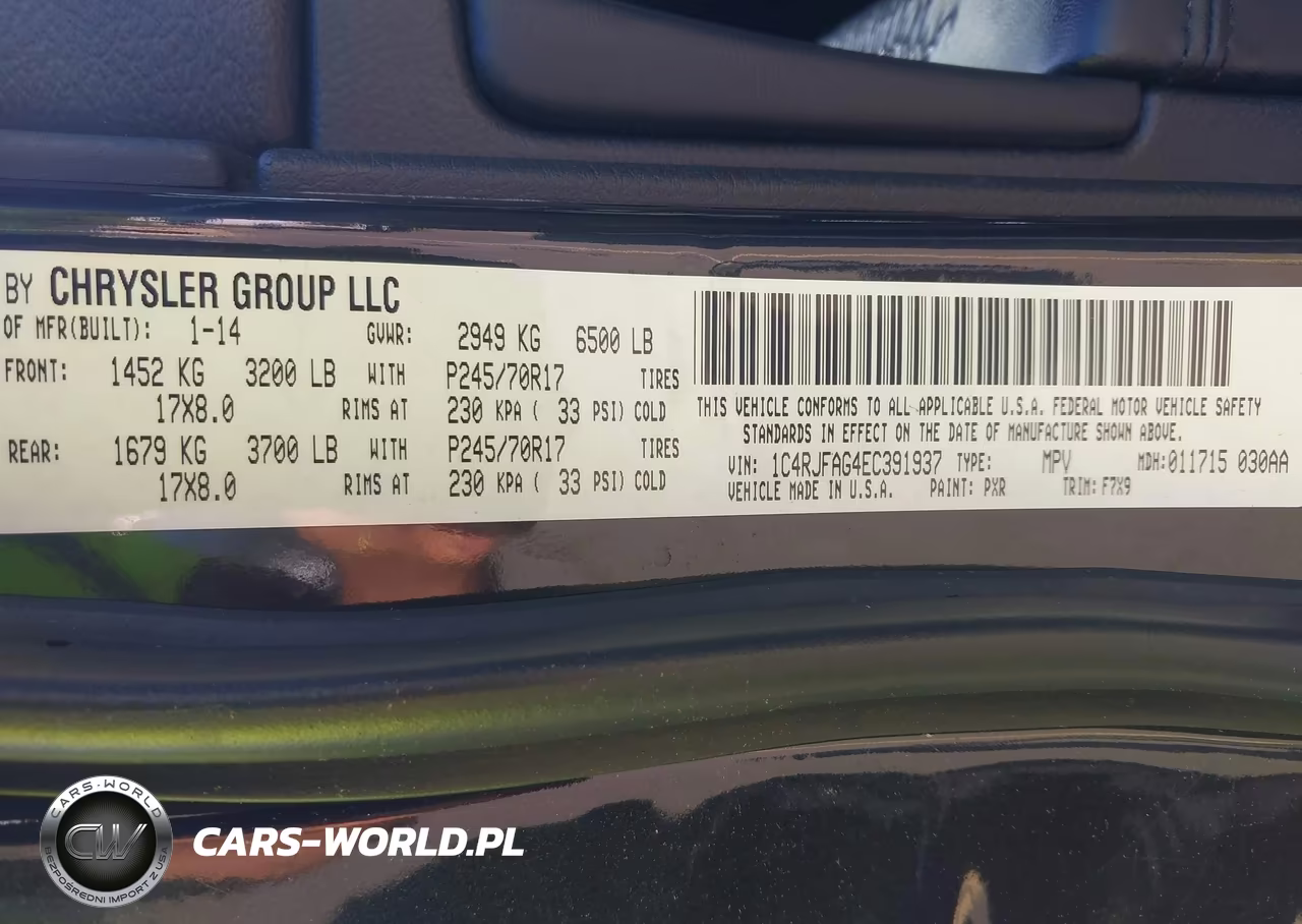 2014 Jeep Grand Cherokee Laredo VIN:1C4RJFAG4EC391937 - 9