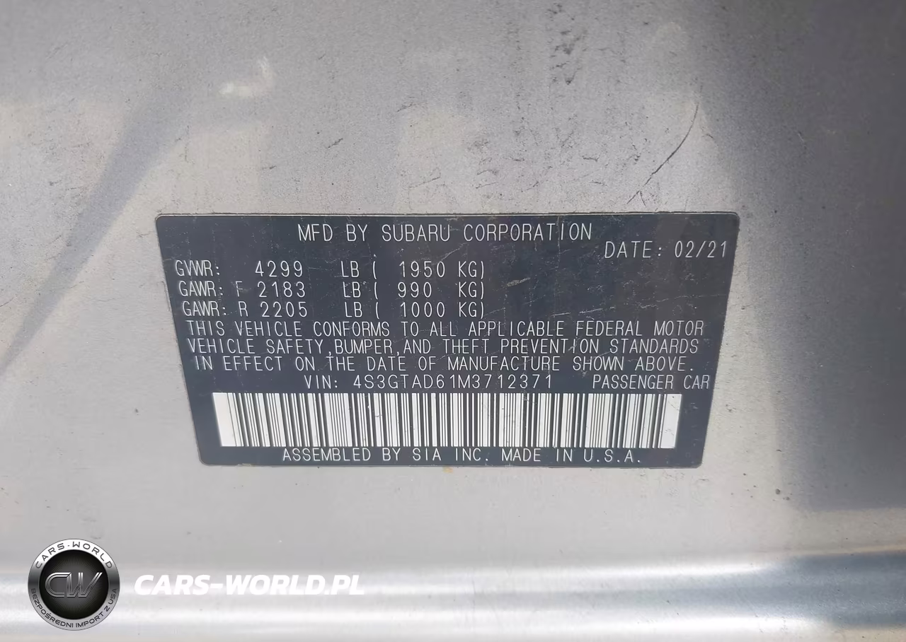 2021 Subaru Impreza Premium 5-Door VIN:4S3GTAD61M3712371 - 9