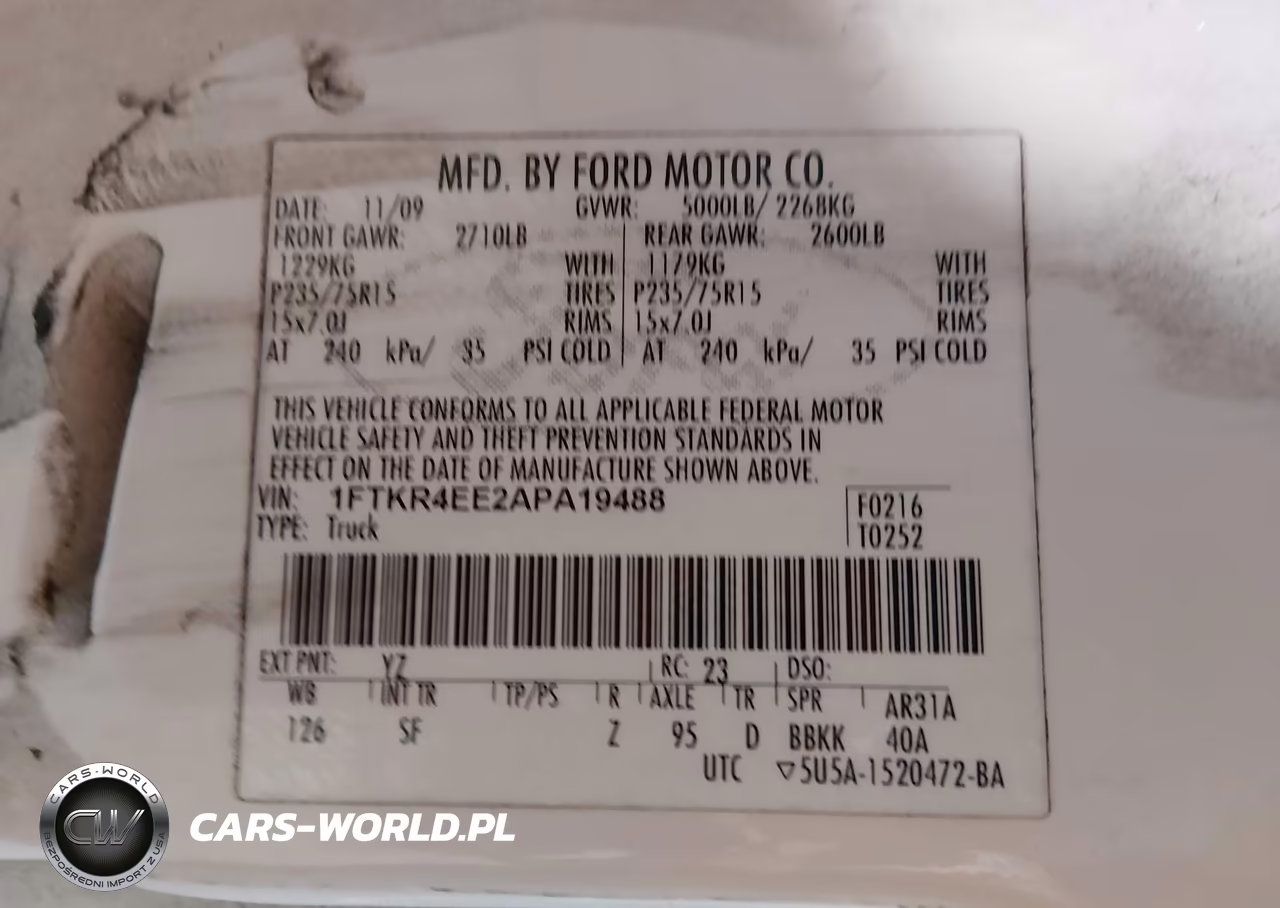 2010 Ford Ranger Sport-Xlt VIN:1FTKR4EE2APA19488 - 9