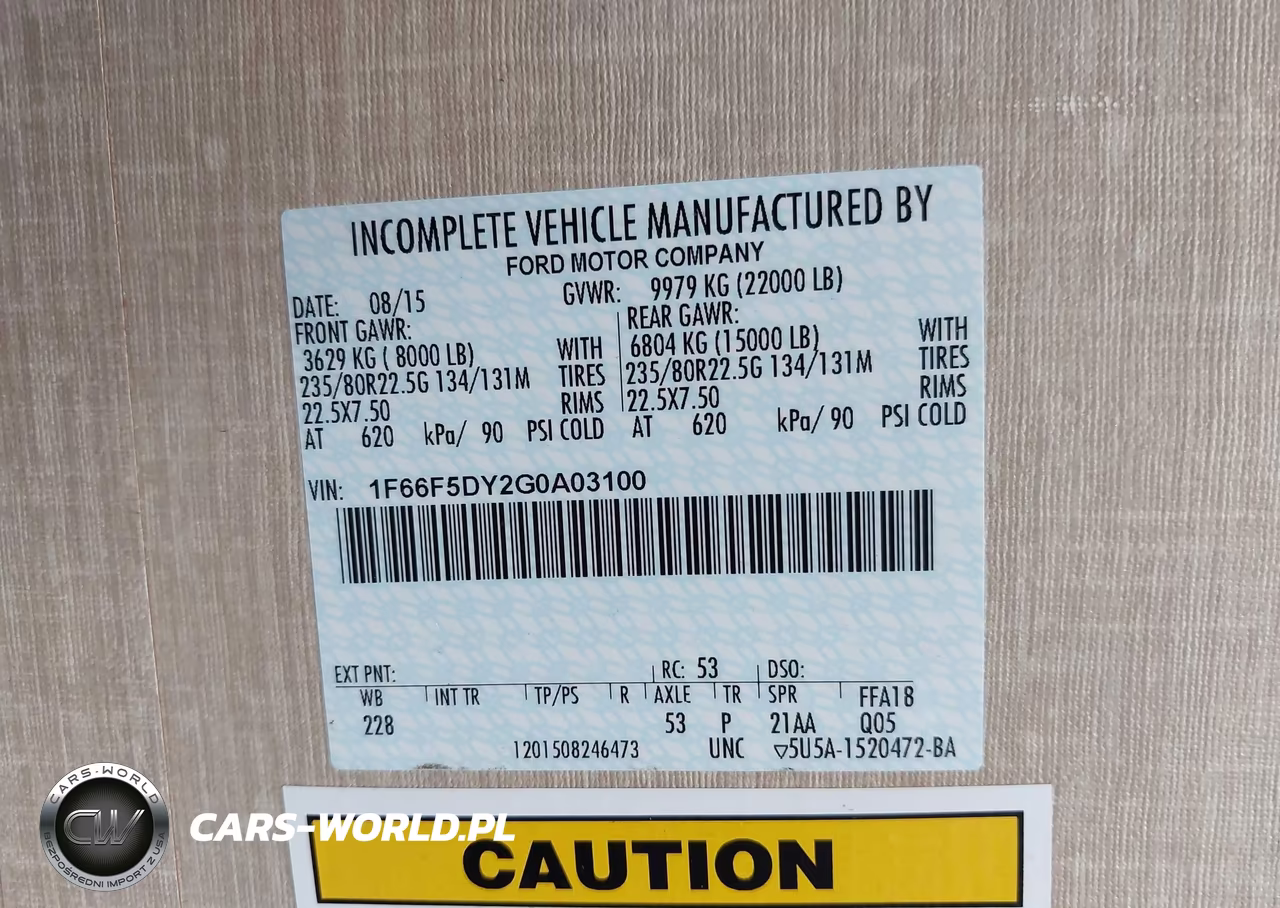2016 Ford F53 VIN:1F66F5DY2G0A03100 - 9