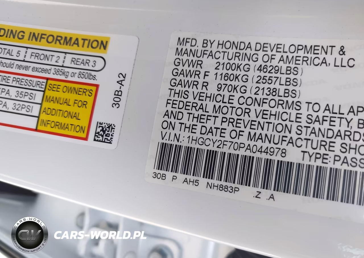 2023 Honda Accord Hybrid Sport-L VIN:1HGCY2F70PA044978 - 9