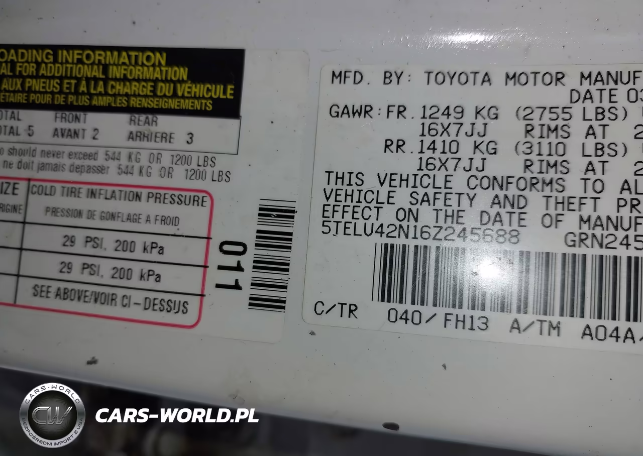 2006 Toyota Tacoma Base V6 VIN:5TELU42N16Z245688 - 9