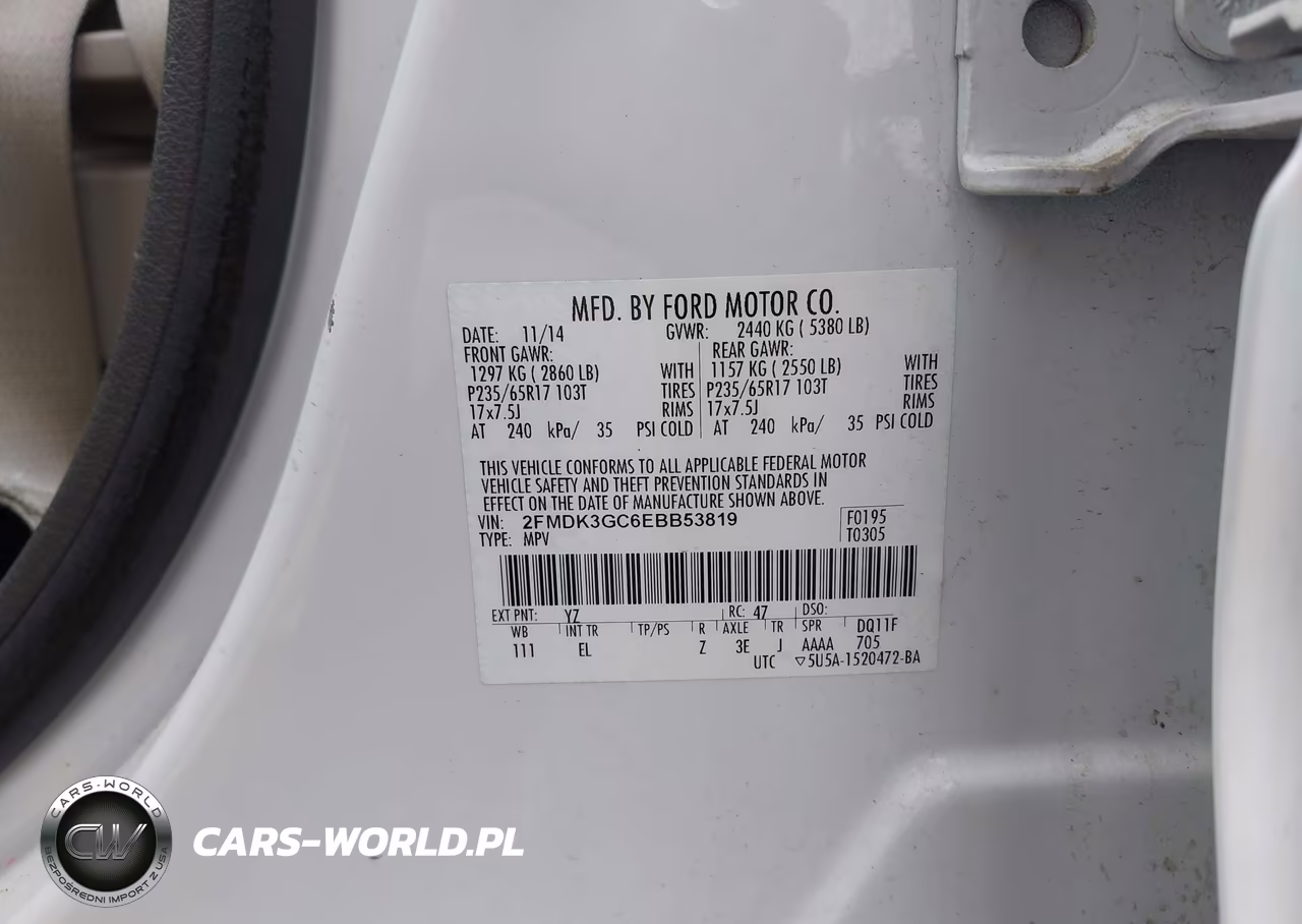 2014 Ford Edge Se VIN:2FMDK3GC6EBB53819 - 9