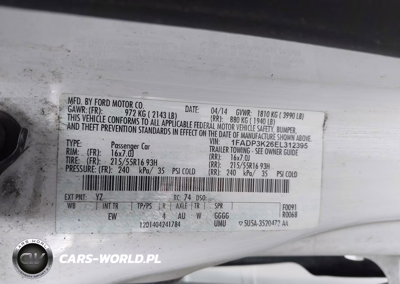 2014 Ford Focus Se VIN:1FADP3K26EL312395 - 9