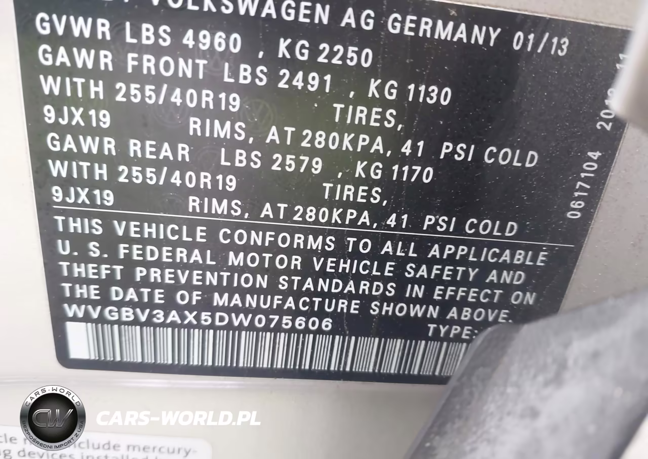 2013 Volkswagen Tiguan Sel VIN:WVGBV3AX5DW075606 - 9