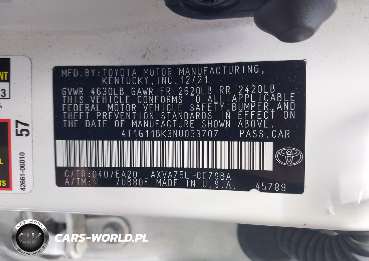 2022 Toyota Camry Se Awd VIN:4T1G11BK3NU053707 - 9