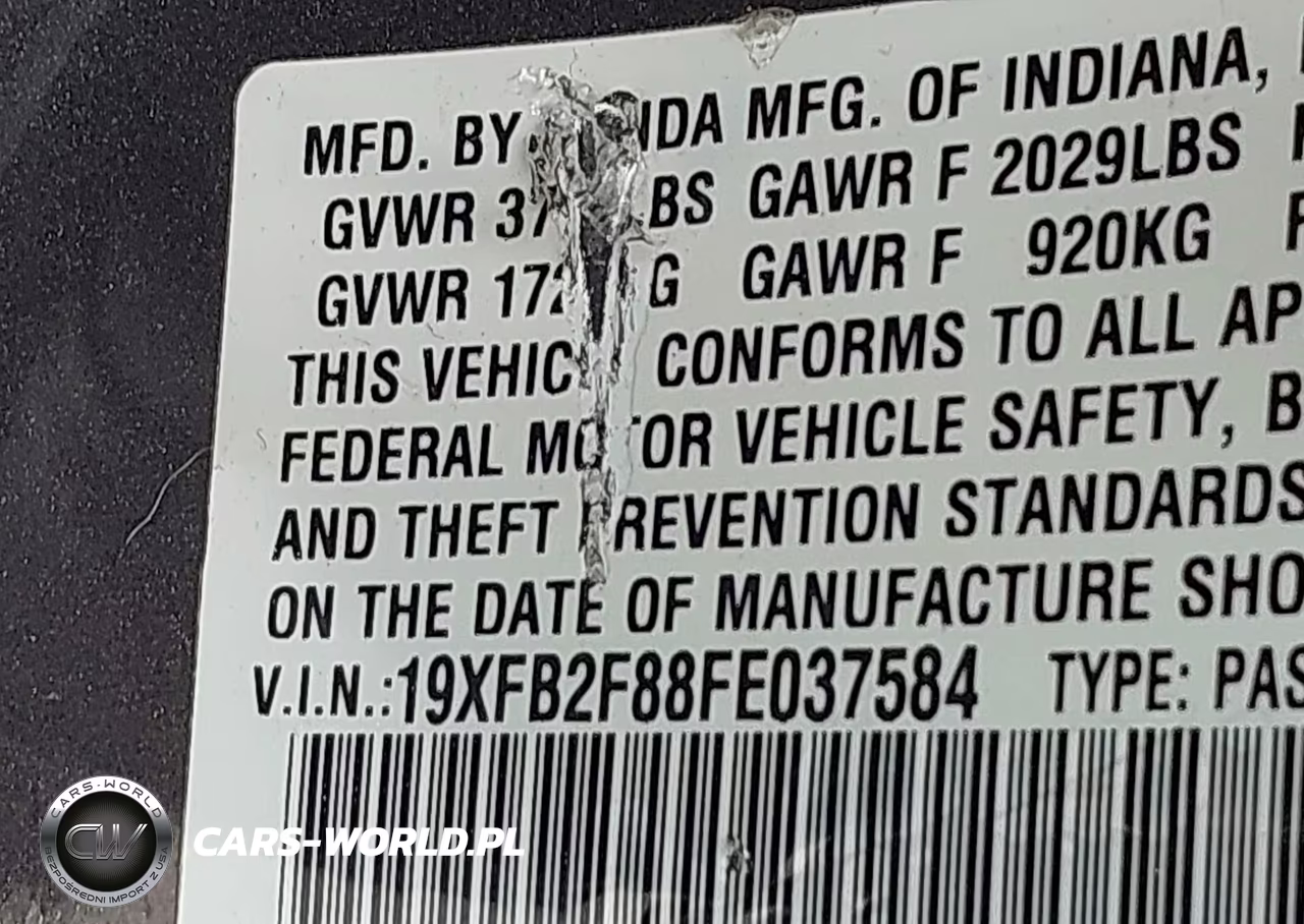 2015 Honda Civic Ex VIN:19XFB2F88FE037584 - 9