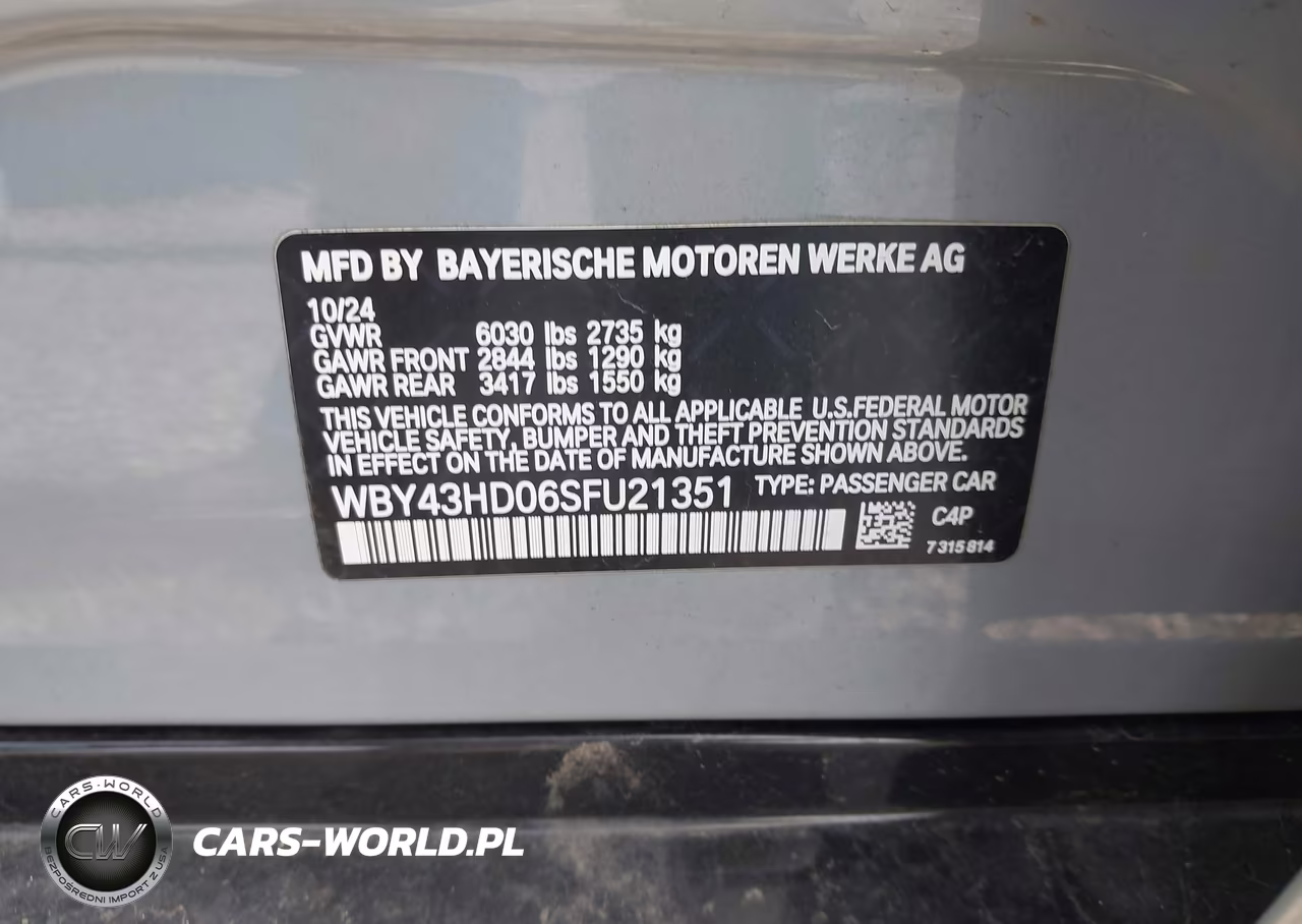 2025 BMW I4 Gran Coupe xDrive40 VIN:WBY43HD06SFU21351 - 9