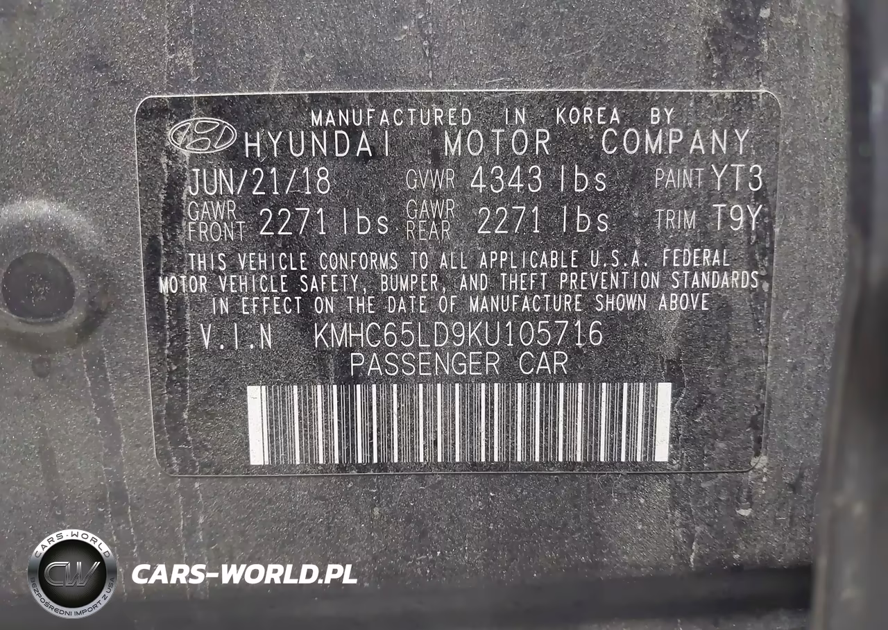 2019 Hyundai Ioniq Plug-In Hybrid VIN:KMHC65LD9KU105716 - 9