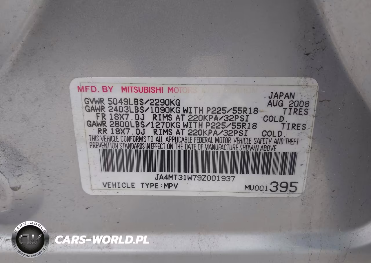 2009 Mitsubishi Outlander Se VIN:JA4MT31W79Z001937 - 9