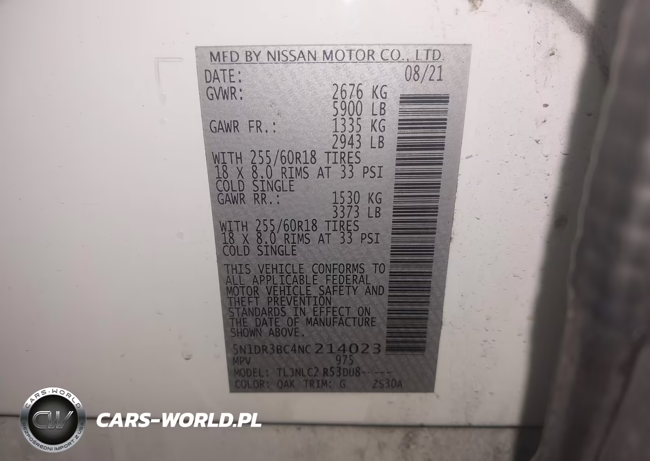 2022 Nissan Pathfinder Sv 4Wd VIN:5N1DR3BC4NC214023 - 9