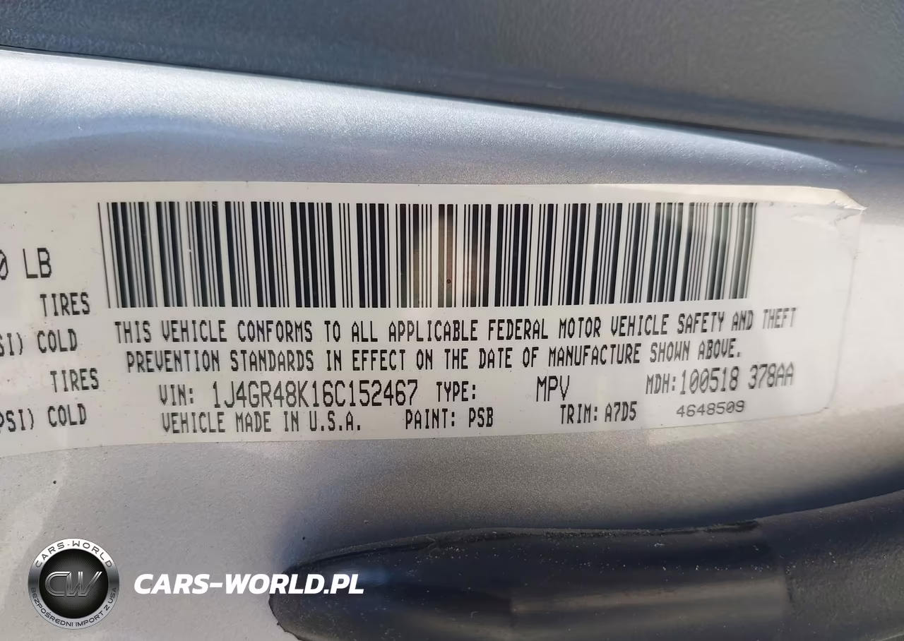 2006 Jeep Grand Cherokee Laredo VIN:1J4GR48K16C152467 - 9