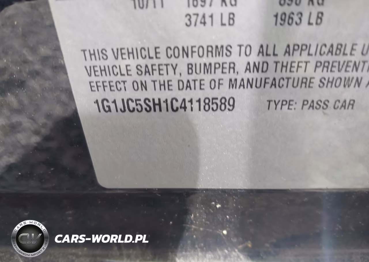 2012 Chevrolet Sonic 2Lt VIN:1G1JC5SH1C4118589 - 9
