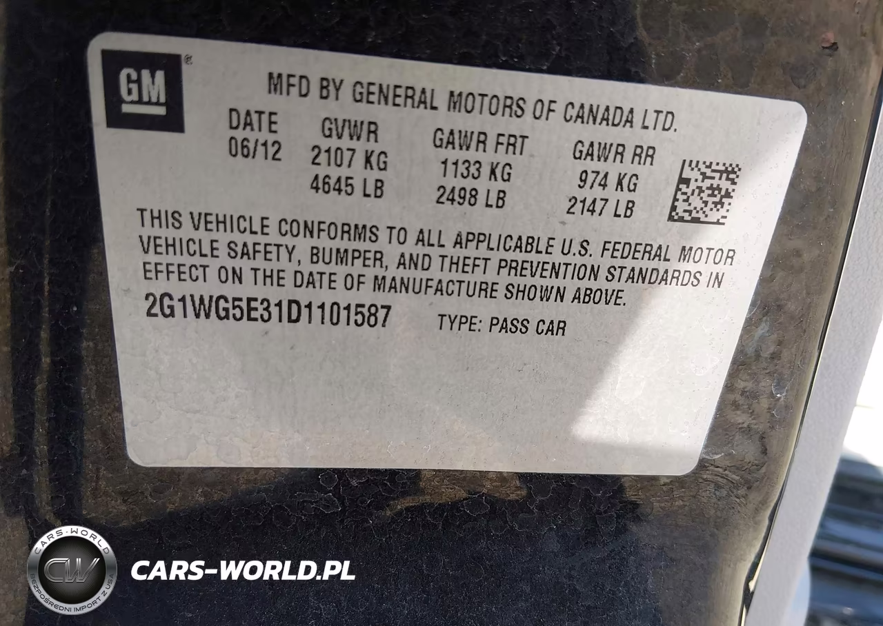 2013 Chevrolet Impala Lt VIN:2G1WG5E31D1101587 - 9