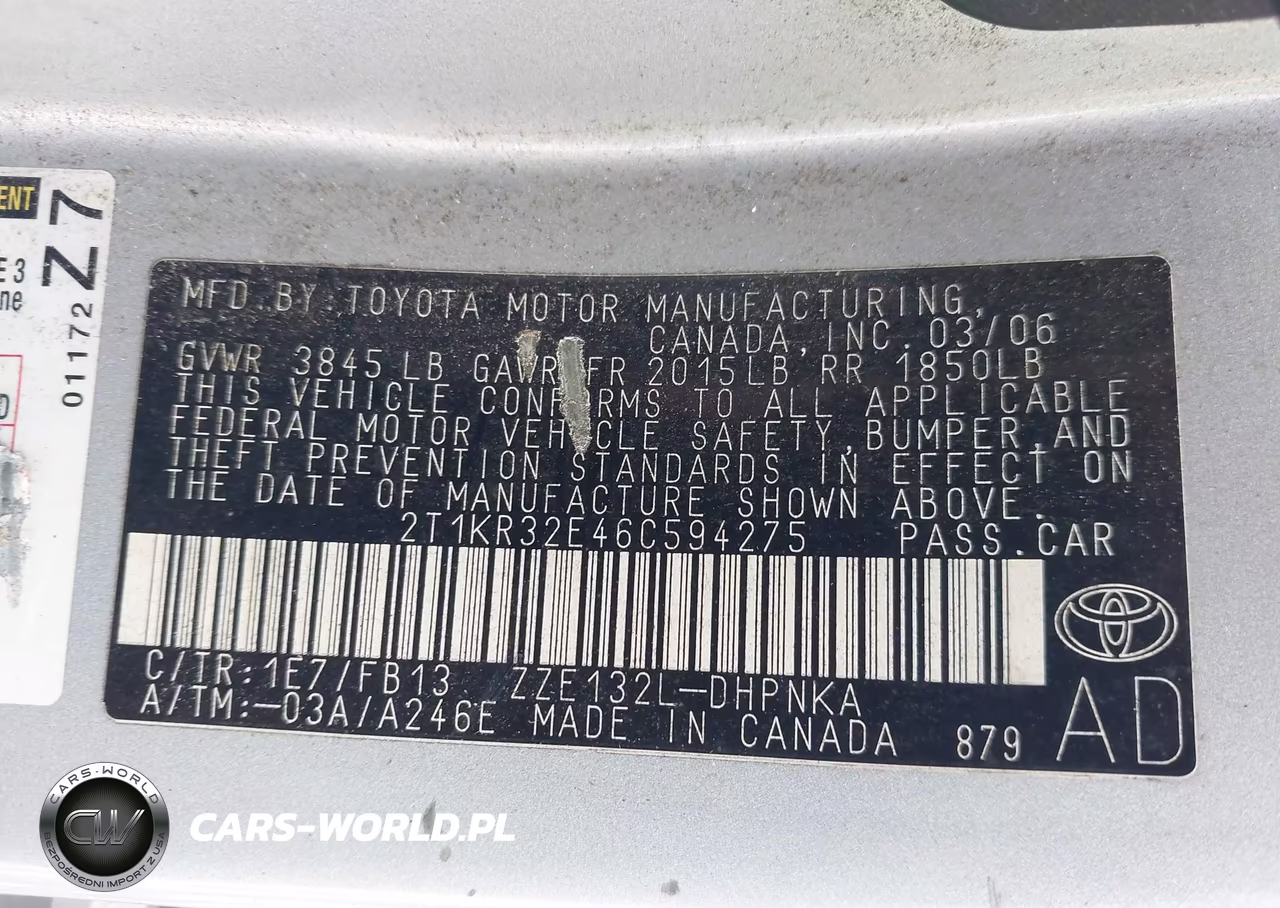 2006 Toyota Matrix Xr VIN:2T1KR32E46C594275 - 9