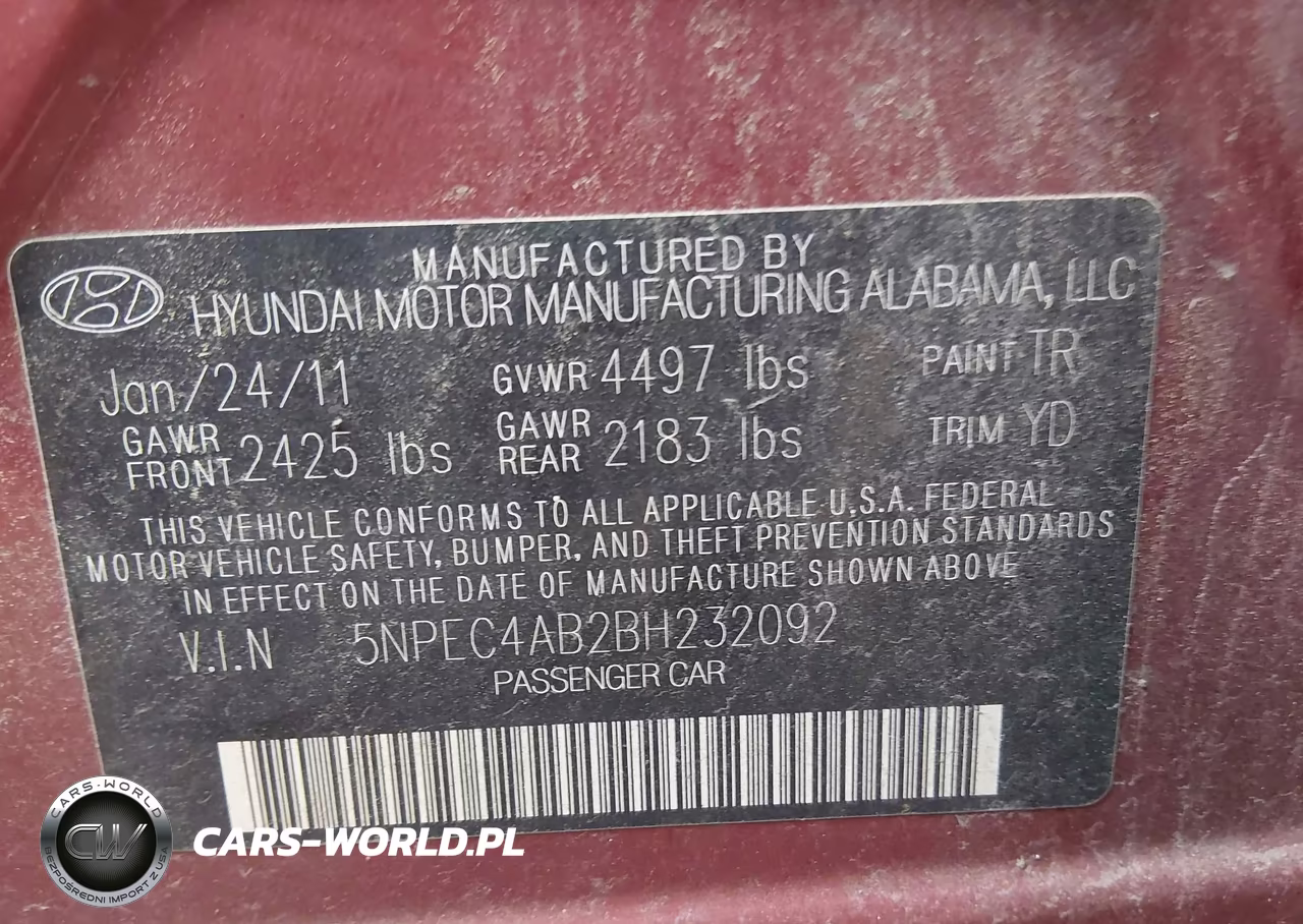 2011 Hyundai Sonata Limited 2.0T VIN:5NPEC4AB2BH232092 - 9