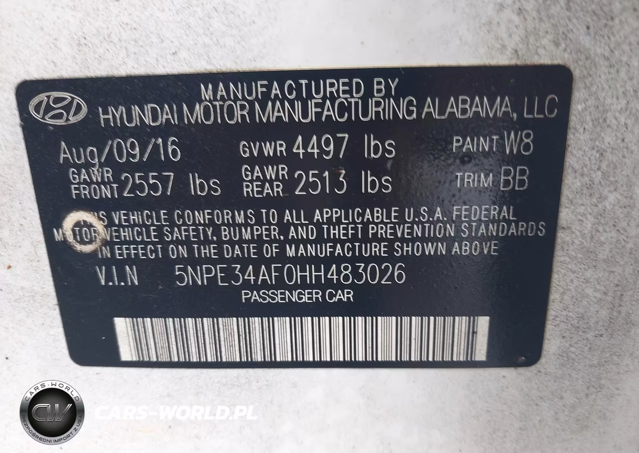 2017 Hyundai Sonata Sport VIN:5NPE34AF0HH483026 - 9