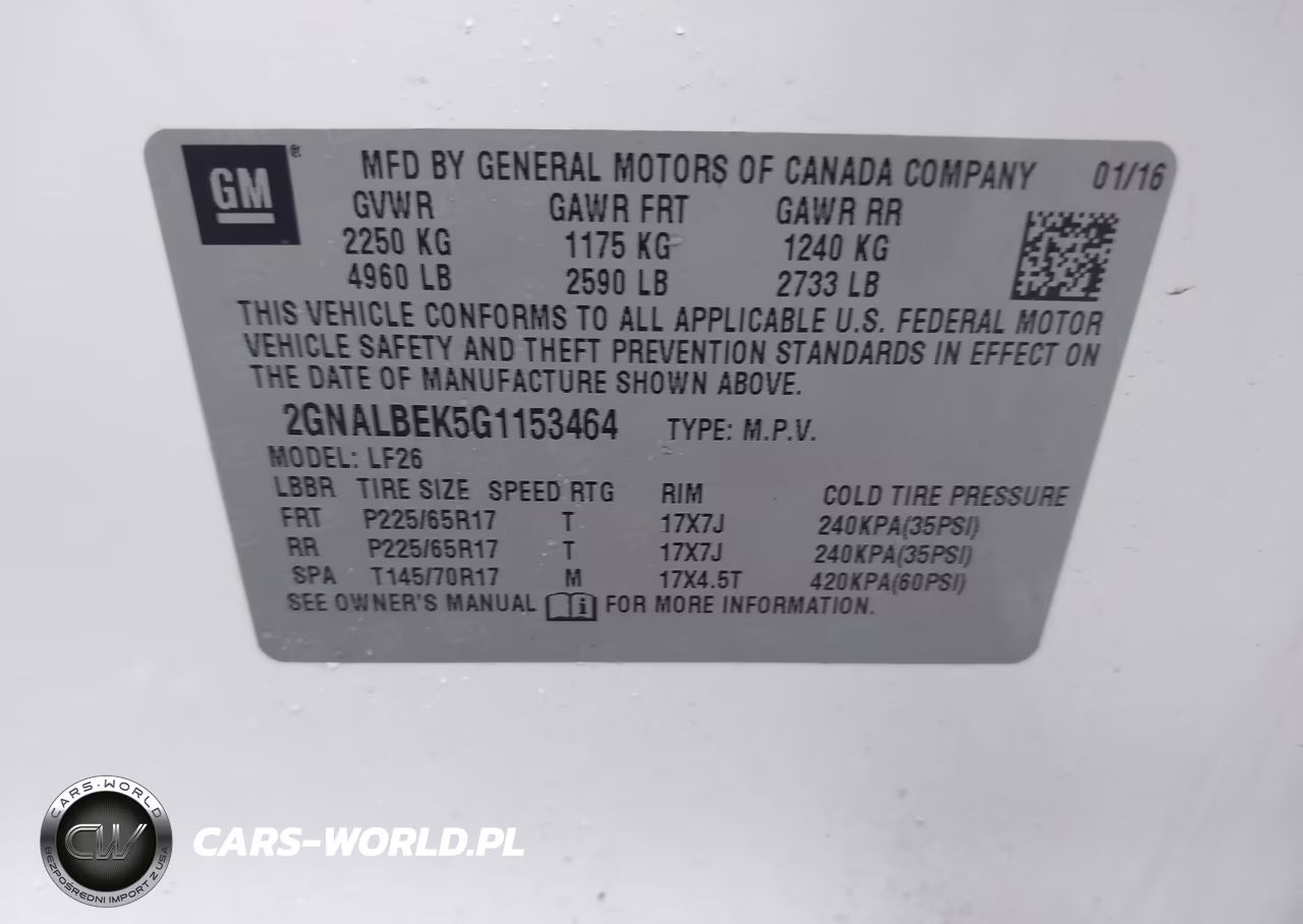 2016 Chevrolet Equinox Ls VIN:2GNALBEK5G1153464 - 9