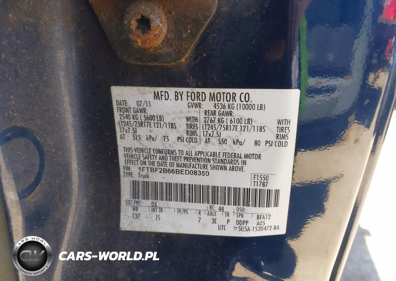 2011 Ford F-250 Xl VIN:1FTBF2B66BED08350 - 9